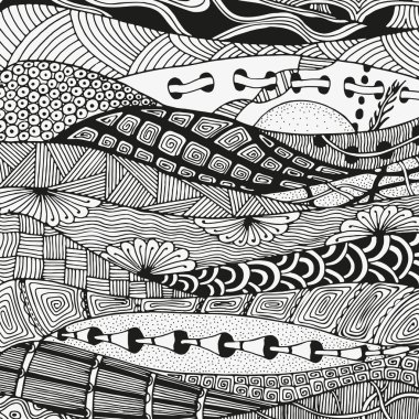 Siyah ve beyaz sanatsal, kabile, Navajo desen