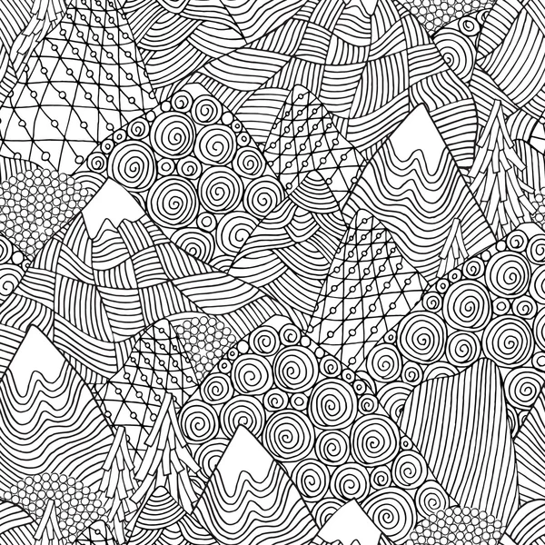 Köknar ağaçları ve dağ manzarası