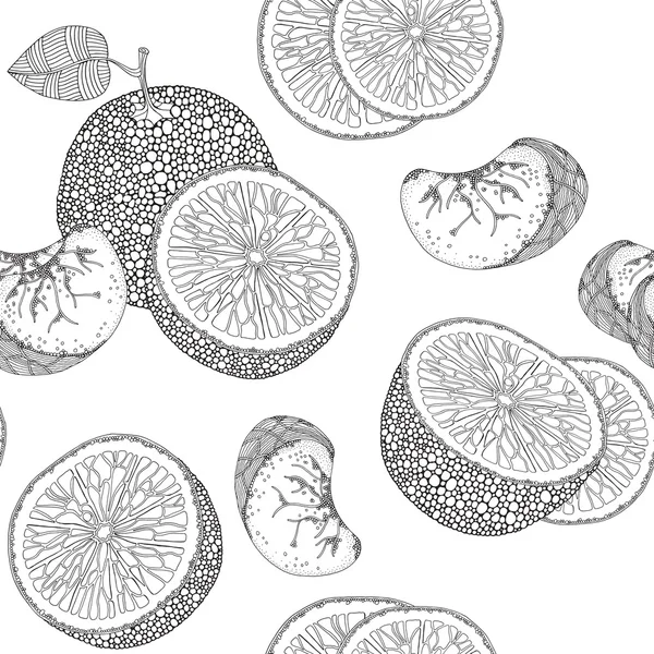 Безшовний візерунок з апельсиновими фруктами — стоковий вектор