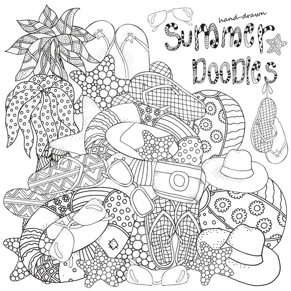 yaz doodles elemanları kümesi