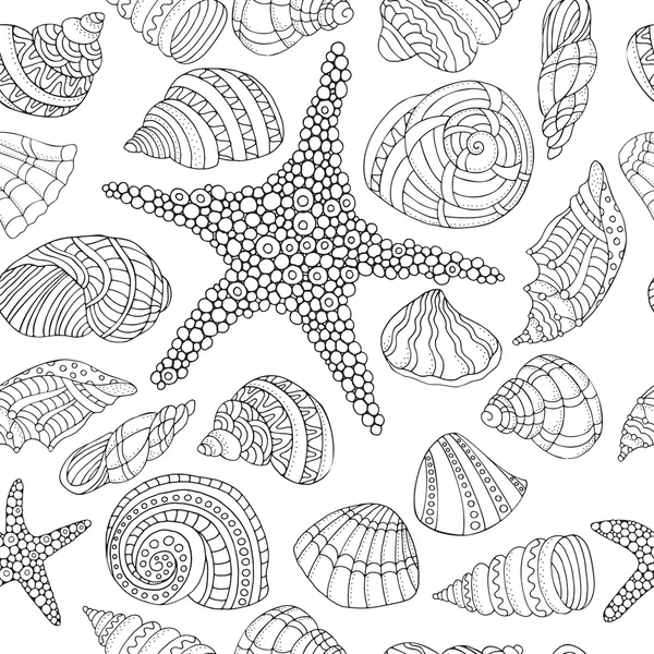 Deniz kabukları ile kusursuz desen