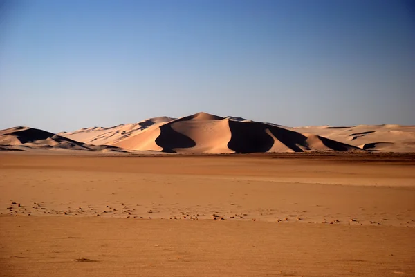 Panoramisch uitzicht over de zandduinen in de woestijn van Oman — Stockfoto