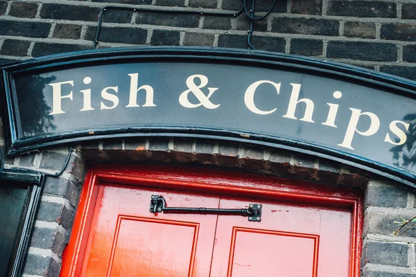 Fish & Chips signe — Photo