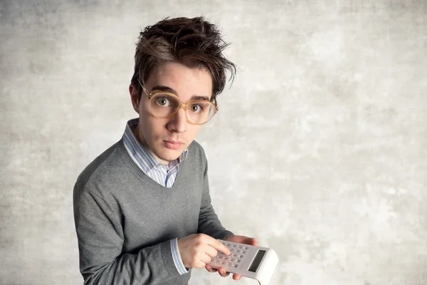 Young perplexed accountant — Stock Photo, Image