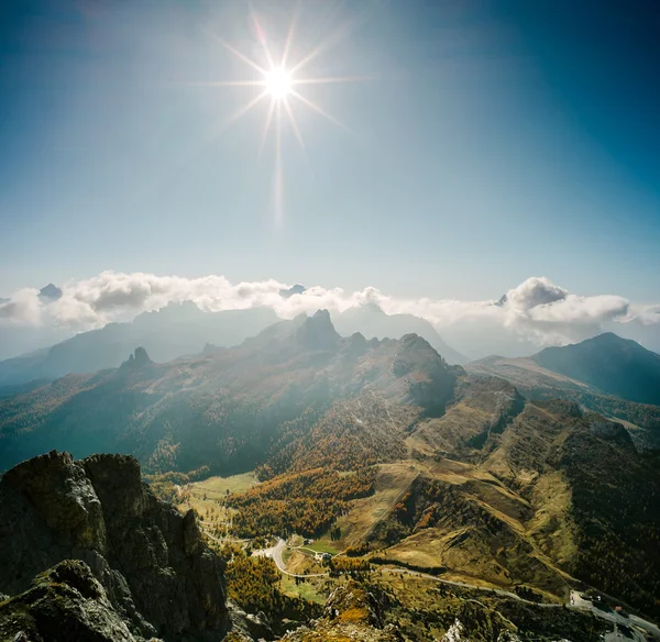 Dolomites'in havadan görünümü