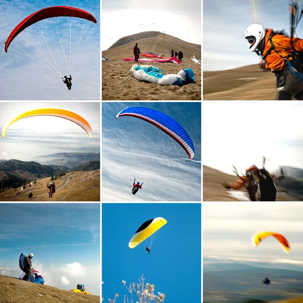 Segelflug-Sport-Collage — Stockfoto