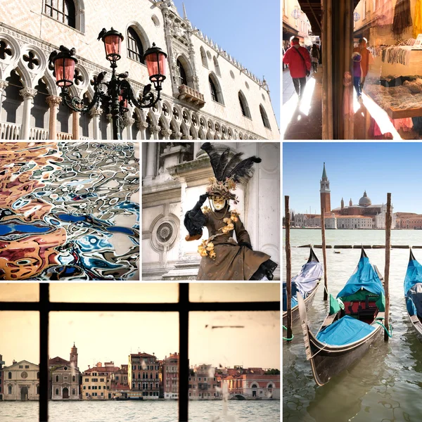 Venedig city collage — Stockfoto