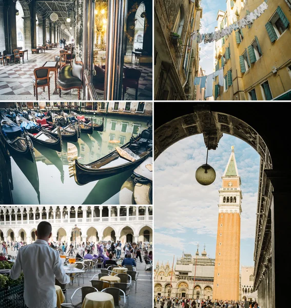 Venedig foton collage — Stockfoto