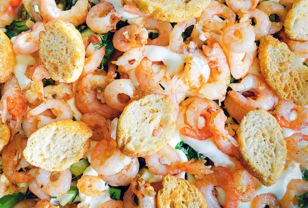 salata karides ve kruton arka plan