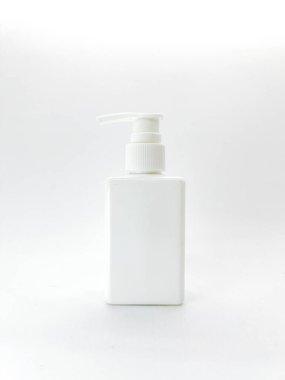 This sleek and stylish white pump bottle is perfect for a variety of skincare, cosmetic, or personal care products on isolated white background