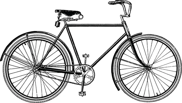 Vintage tekening fiets — Stockfoto