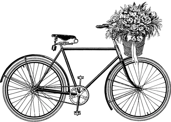 Vintage drawing bicycle — Stock Photo, Image