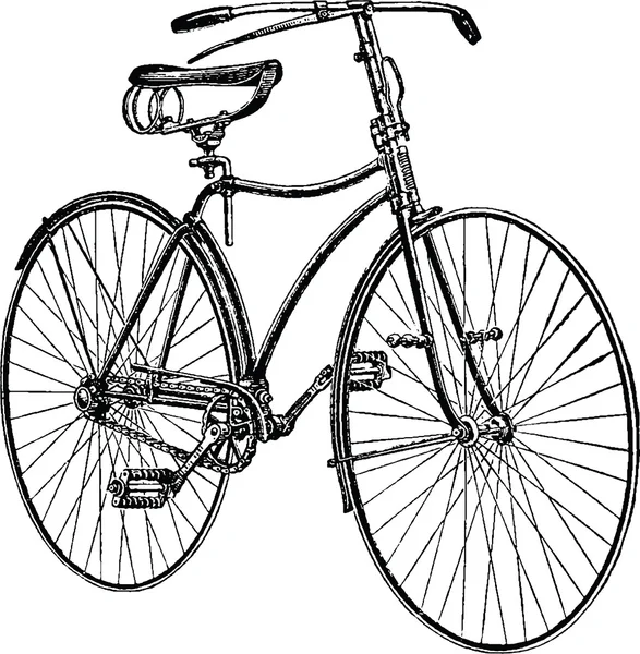 Bicicleta de desenho vintage — Fotografia de Stock