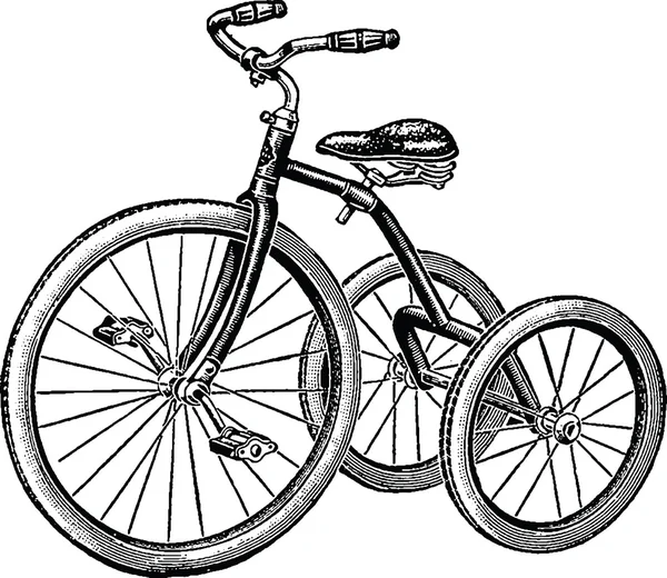Triciclo de dibujo vintage — Foto de Stock