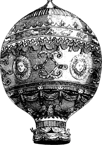 Винтажное изображение воздушный шар — стоковое фото