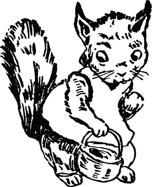 Vintage image squirrel — Stock Photo, Image
