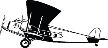 Vintage çizim uçak