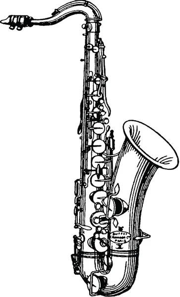 Vintage illustration saxofon — Stockfoto