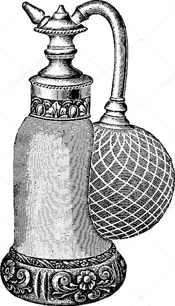 Vintage image retro perfume bottle Stock Illustration by ©unorobus