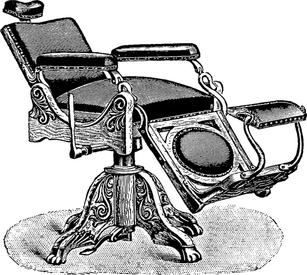 Винтажное кресло парикмахера — стоковое фото