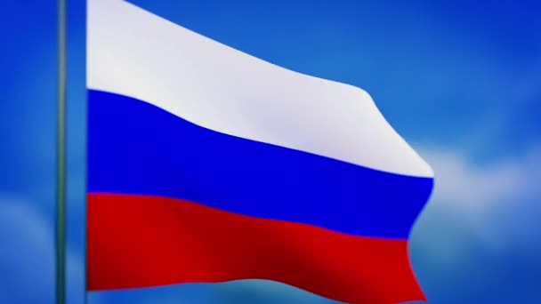 俄罗斯联邦的国旗 — 图库视频影像