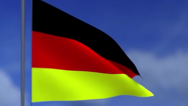 Flagge der Bundesrepublik Deutschland — Stockvideo