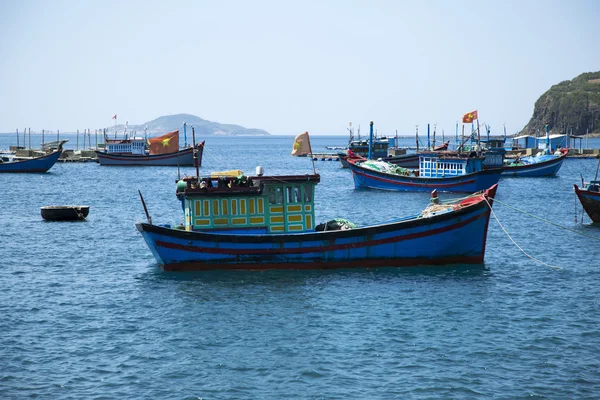 Barcos de pesca en el mar de la Bahía del Sur de China — Foto de Stock