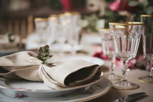 Attrezzatura per matrimoni, tavola decorativa — Foto Stock
