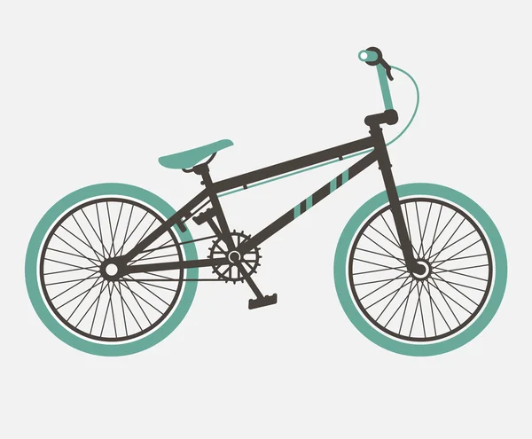 BMX bicycle; Minimalistic flat bicycle illustration. Vector modern flat illustration of bicycle isolated — Stock Vector