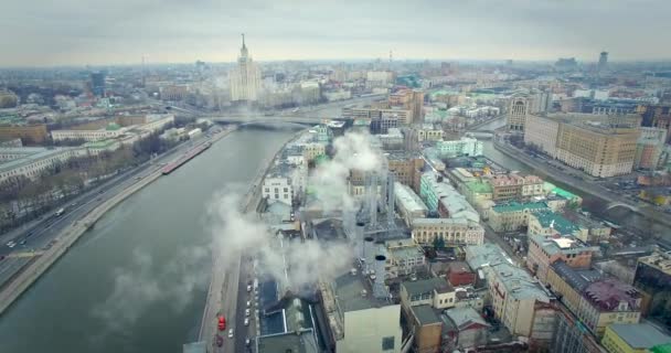 Fábrica industrial no centro de Moscou — Vídeo de Stock