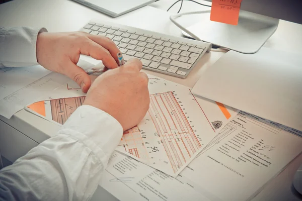 Young engineer working in office