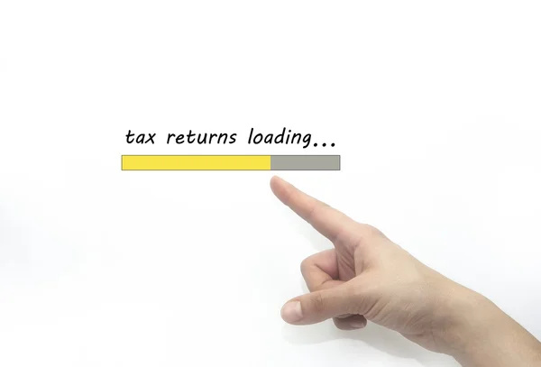 Steuererklärung als Fortschrittsbalken — Stockfoto