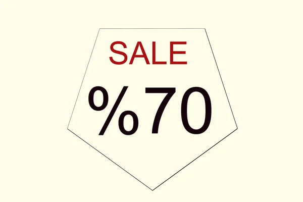 Banderoll, upp till 70% försäljning — Stockfoto