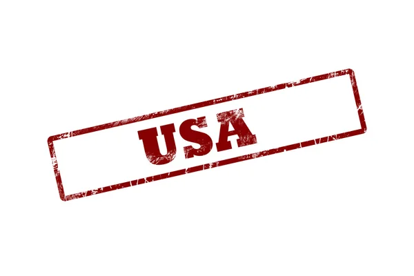 Roter Grunge Stempel Mit Text Usa Isoliert Auf Weißem Hintergrund — Stockfoto