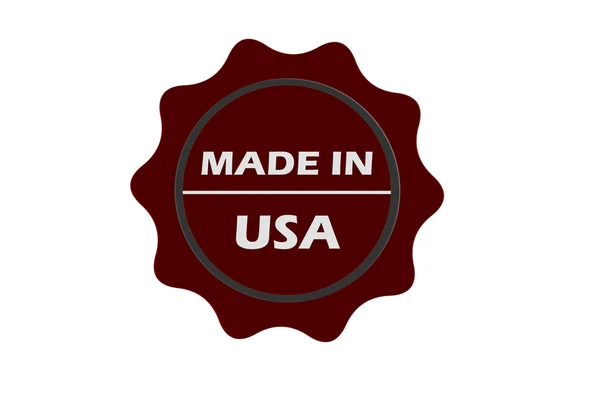 Rode Ronde Vintage Stempel Met Tekst Gemaakt Usa — Stockfoto