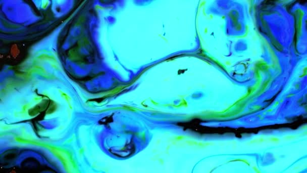 Abstrakte Bunte Paint Ink Explode Diffusion Psychedelic Blast Movement Weiche — Stockvideo