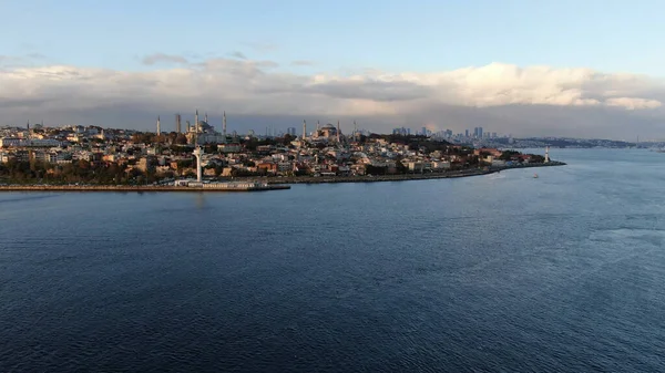 Estambul Turquía Sultanahmet Con Mezquita Azul Santa Sofía Ayasofya Con — Foto de Stock