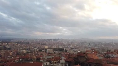 Ankara 'nın panoramik manzarası 4K. Ankara Türkiye 'nin başkentidir 