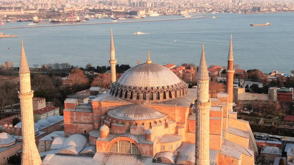 Drone Shots Istanbul Musée Hagia Sophia Lever Soleil Mosquée Hagia — Photo