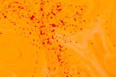 Arka plan olarak kullanmak için akrilik karışımının yakın plan soyut rengi. Mermer desenli akrilik doku, kahverengi ve turuncu mermer arka plan