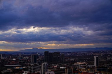 ANKARA, TURKEY - ŞUBAT 05 Şubat 2020: Ankara 'nın panoramik manzarası Ankara kalesinin başkentidir