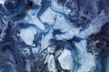 Arka plan olarak kullanmak için akrilik karışımının yakın plan soyut rengi. Mermer desenli akrilik desen, mermer arkaplan