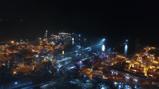 集装箱港口的空中视角 — 图库视频影像