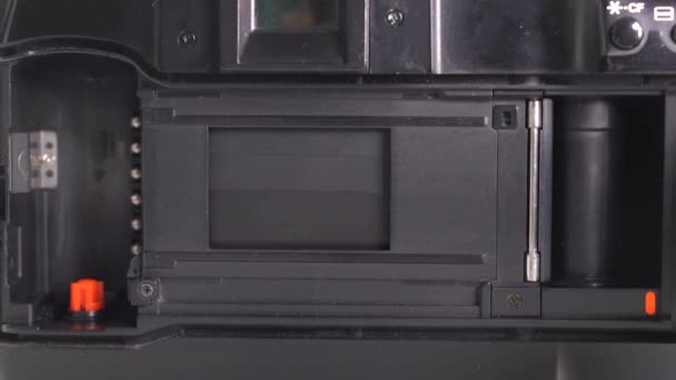 Eski Kamera Deklanşör Hızı Slr 35Mm Film Deklanşör Hızı Ayna — Stok video
