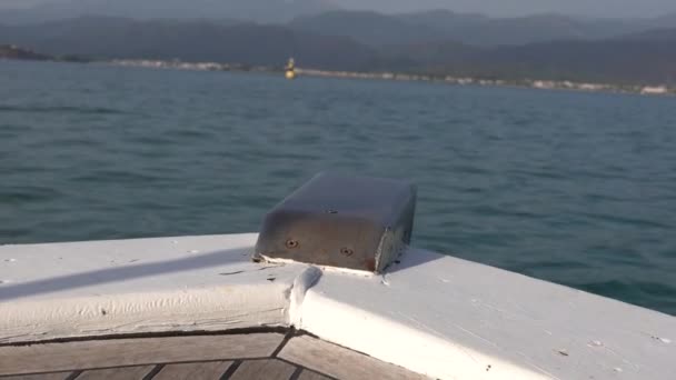 Voile Sur Yacht Sur Eau Mer Méditerranée Près Côte Turquie — Video