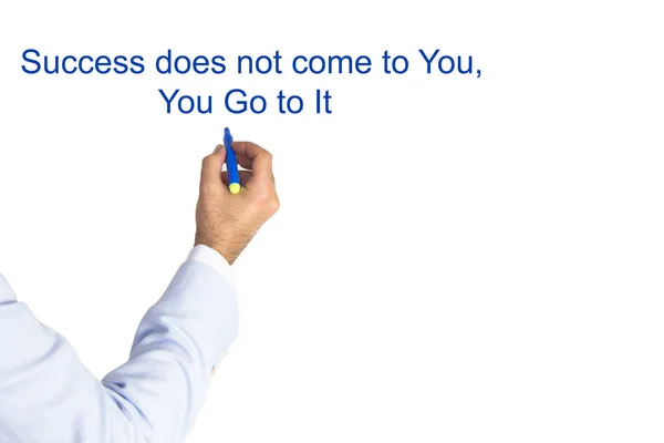 Success Does Come You You Word Business Man Hand Marker — Foto de Stock