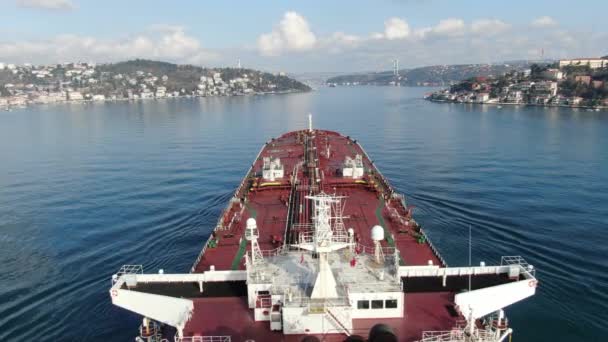 Kargo Gemisi Ithalat Ticari Lojistik Lojistik Uluslararası Konteyner Gemisinin Açık — Stok video