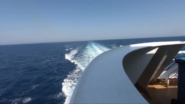 Segeln Auf Einer Jacht Auf Dem Mittelmeer Küstennähe — Stockvideo