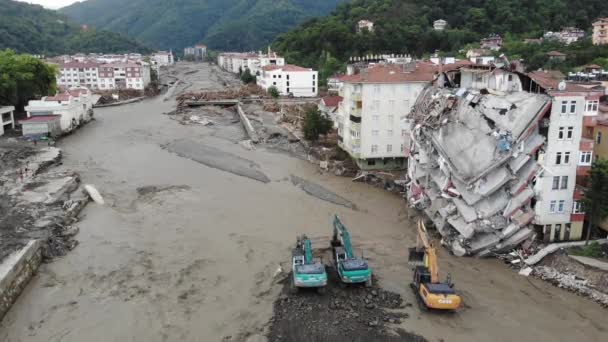 Sinop Ayancik Turchia Agosto 2021 Inondazioni Colpiscono Province Del Mar — Video Stock