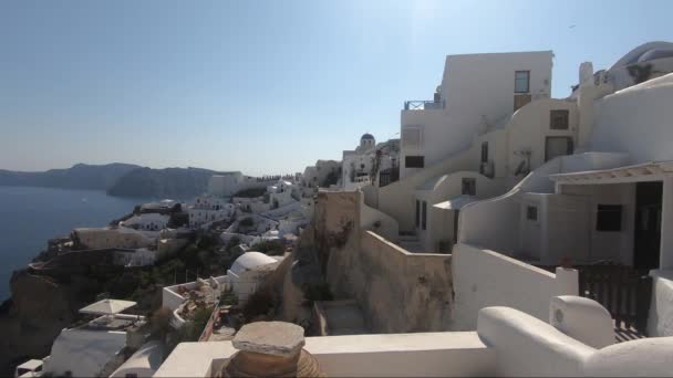 Insel Santorin Griechenland Dezember 2020 Stadt Oia Auf Der Insel — Stockvideo